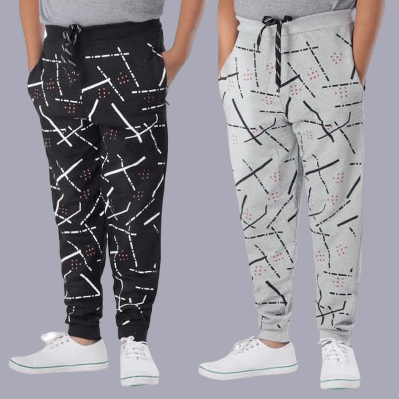 Paryag Pack of 2 Boys Cotton Trackpant ( Multicolor )