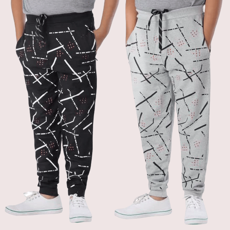 Paryag Pack of 2 Boys Cotton Trackpant ( Multicolor ) - Track Pants | Buy online on ZillyBuy