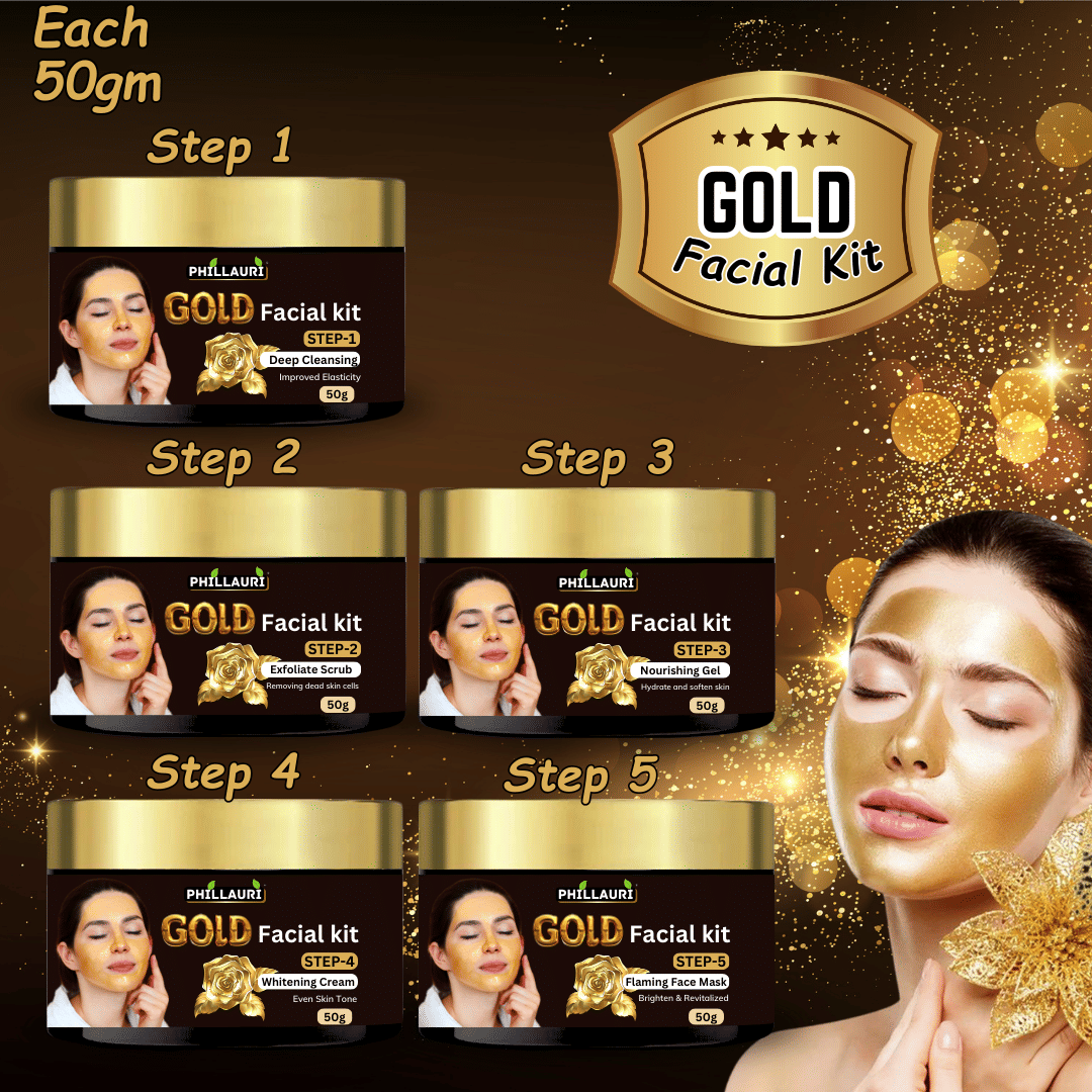 Phillauri Facial kit 3 Times Use Facial Kit For All Skin Type Gold 100 ( Pack of 1 )     			Phillauri Facial kit 3 Times Use Facial Kit For All Skin Type Gold 100 ( Pack of 1 )