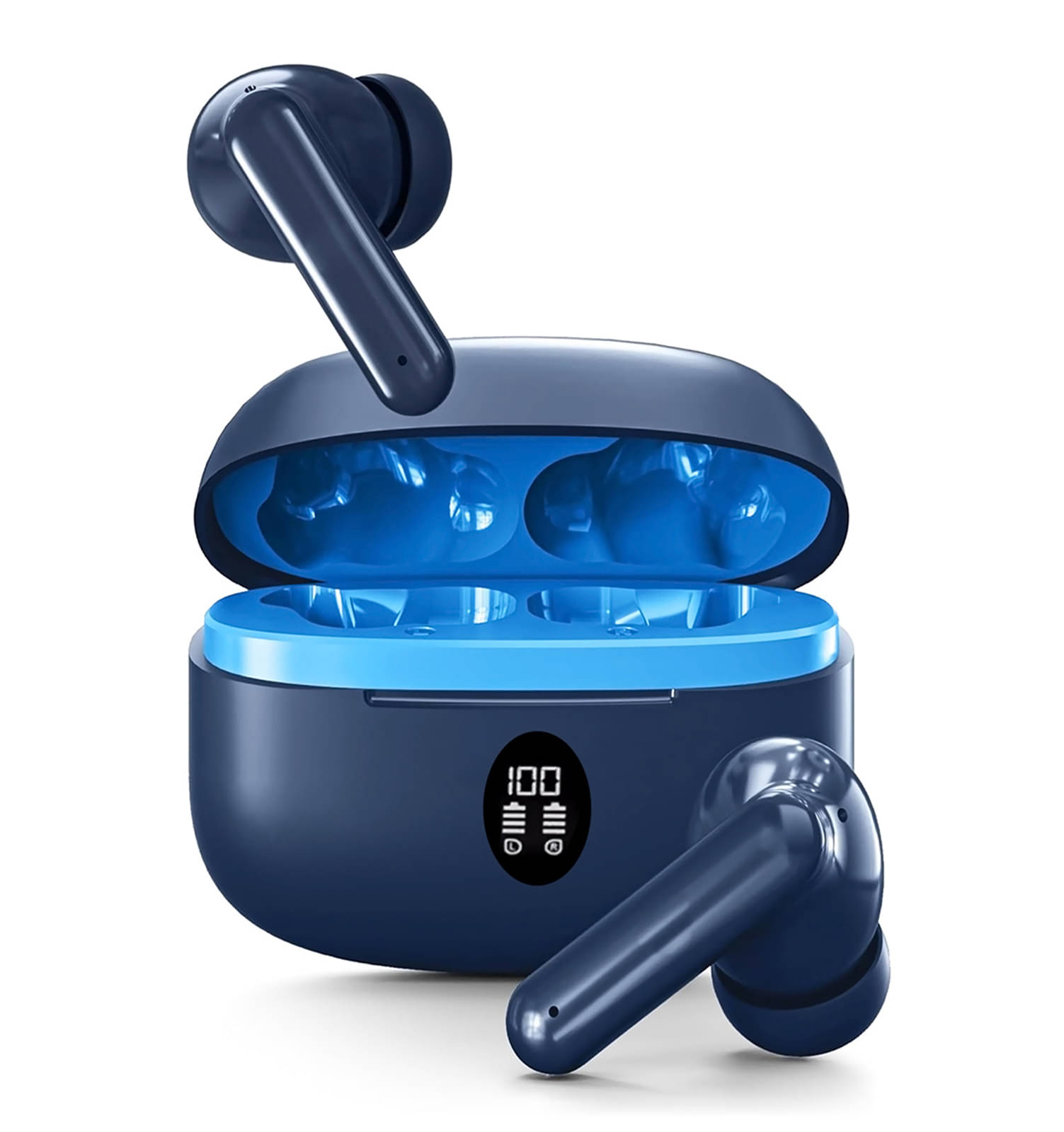     			Retailstore Led Display Earbuds In Ear TWS Blue