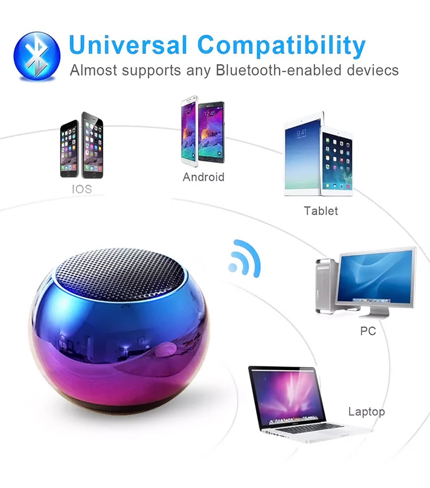     			Retailstore Wireless Earbuds 5 W Bluetooth Speaker Bluetooth v5.0 with Call function Playback Time 6 hrs Assorted