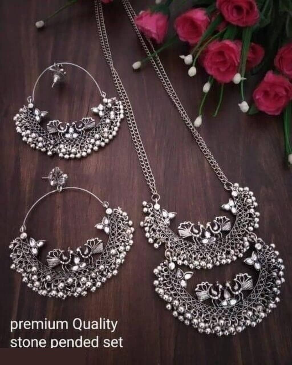 Samridhi DC Silver Alloy Necklace Set ( Pack of 1 )
