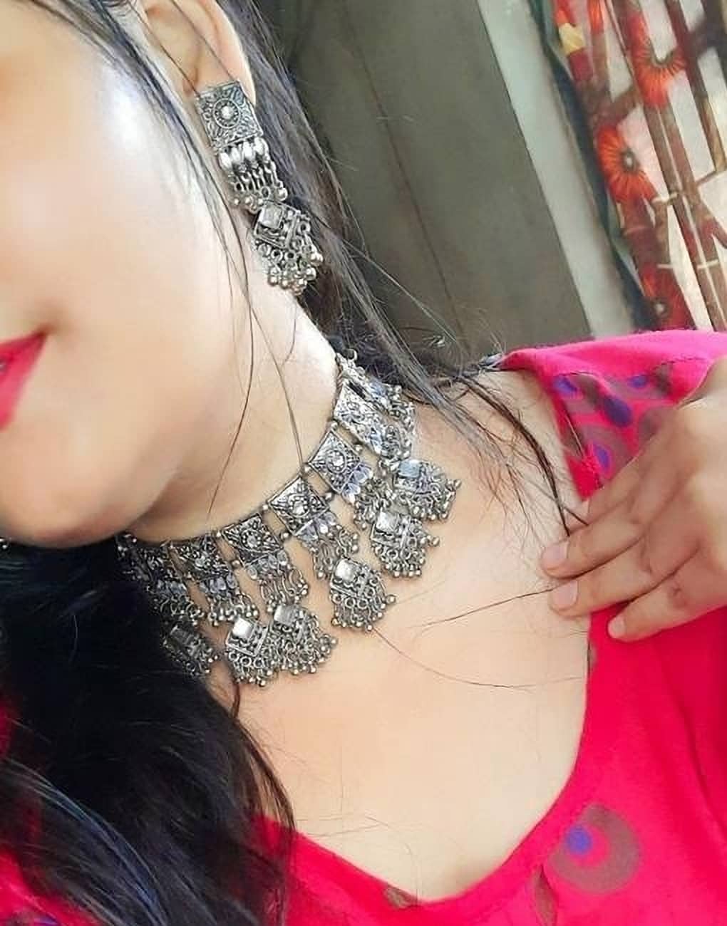 Samridhi DC Silver Alloy Necklace Set ( Pack of 1 )