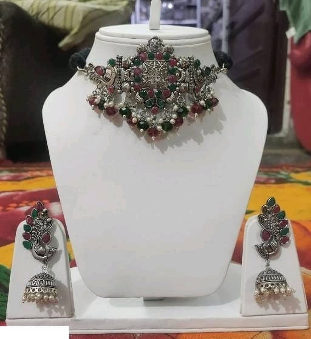 Samridhi DC Silver Alloy Necklace Set ( Pack of 1 )