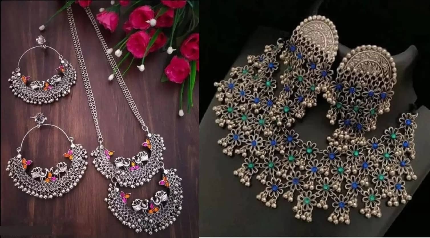 Samridhi DC Silver Alloy Necklace Set ( Pack of 1 )