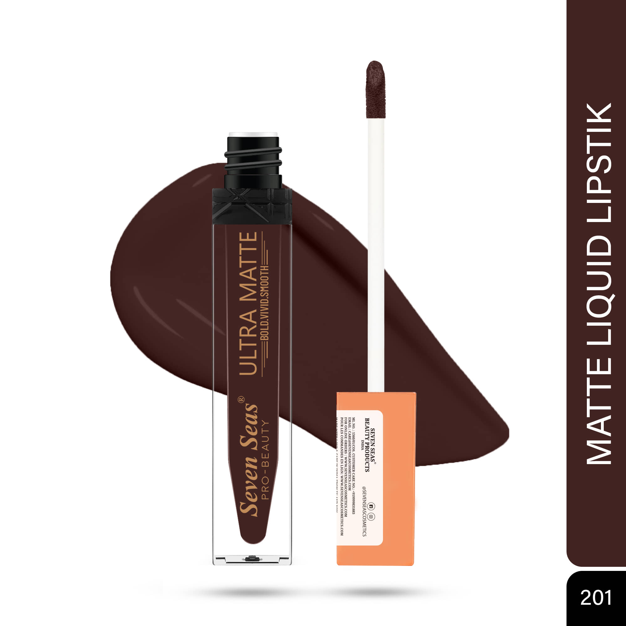 Seven Seas Ultra Matte BOLD,VIVID,SMOOTH The Luxurious Smooth Lipcolor Liquid Lipstick(Monza-1)