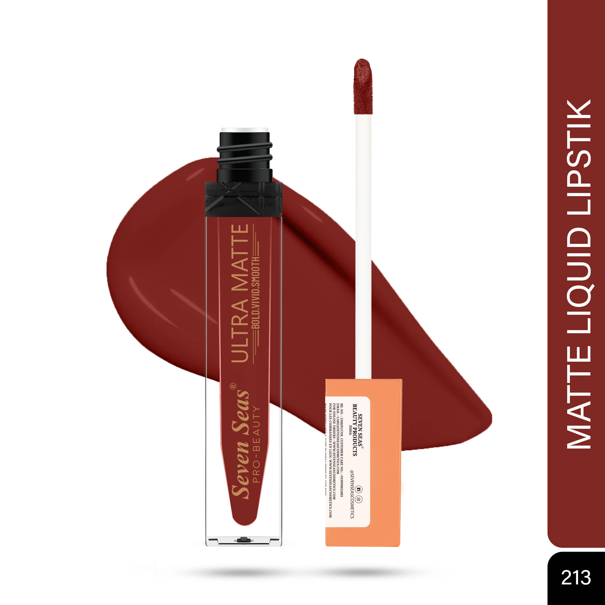 Seven Seas Ultra Matte BOLD,VIVID,SMOOTH The Luxurious Smooth Lipcolor Liquid Lipstick(Scalet) Seven Seas Ultra Matte BOLD,VIVID,SMOOTH The Luxurious Smooth Lipcolor Liquid Lipstick(Scalet)