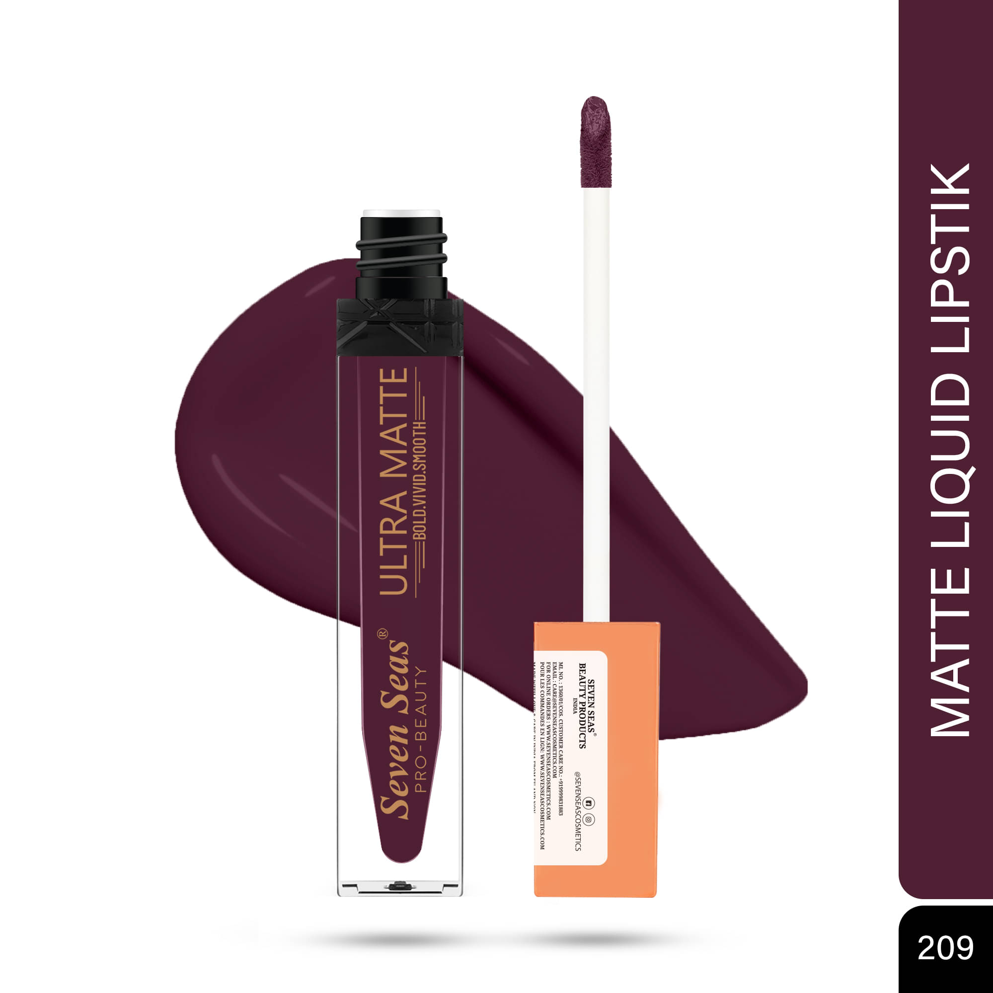 Seven Seas Ultra Matte BOLD,VIVID,SMOOTH The Luxurious Smooth Lipcolor Liquid Lipstick(Castro) Seven Seas Ultra Matte BOLD,VIVID,SMOOTH The Luxurious Smooth Lipcolor Liquid Lipstick(Castro)