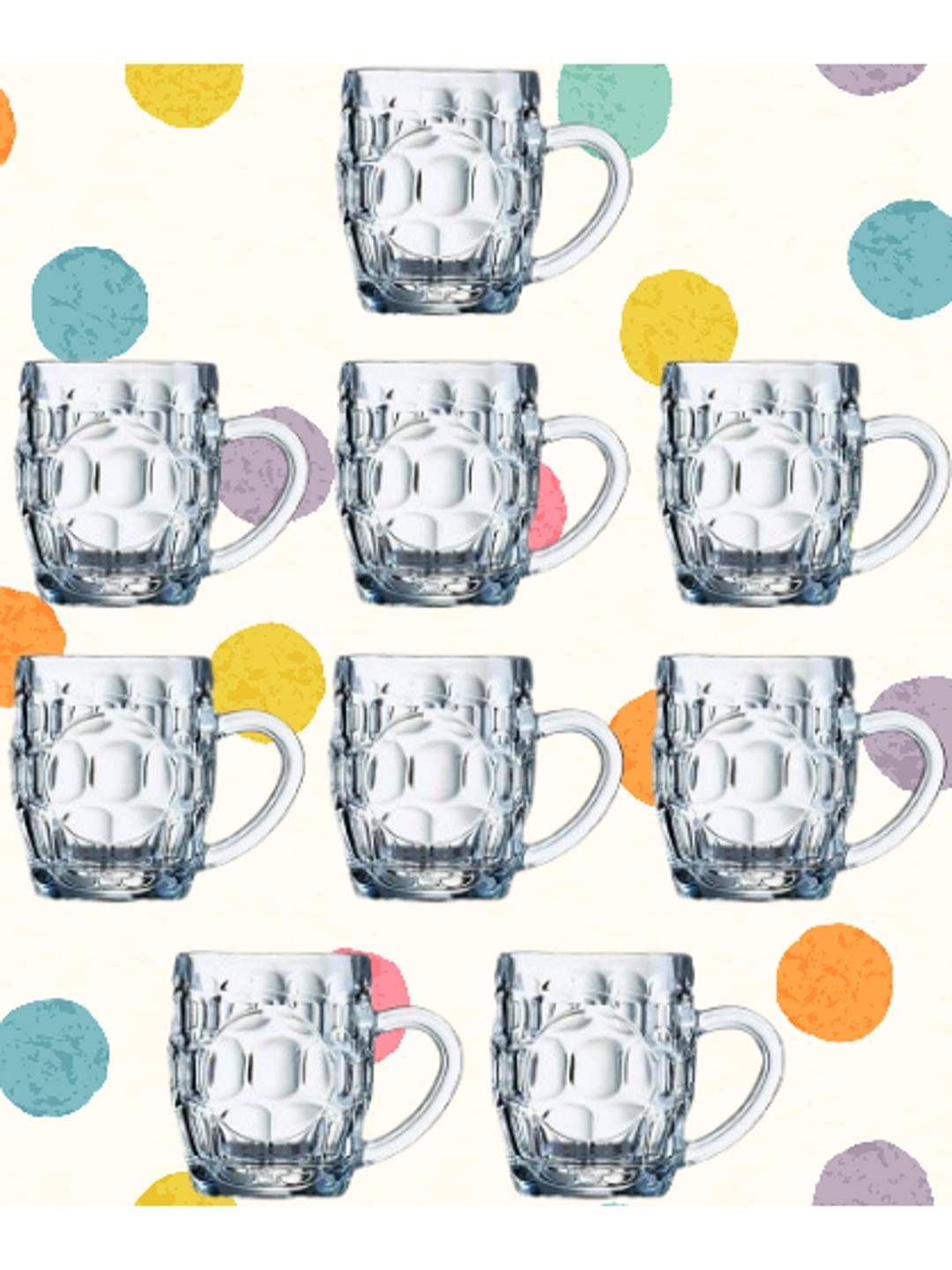    			Somil Party Glass/Beer Mug Glass Plain Beer Glasses & Mug 550 ml ( Pack of 9 ) Transparent