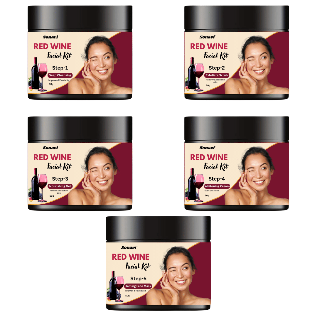 Sonavi Facial kit 3 Times Use Facial Kit For All Skin Type Wine 100 ( Pack of 1 )