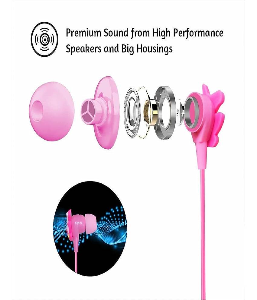 Unicorn Cartoon sound lead with 3.5mm jack for Kids (Pack of 2) (Free subscription of kids Educational worksheets)