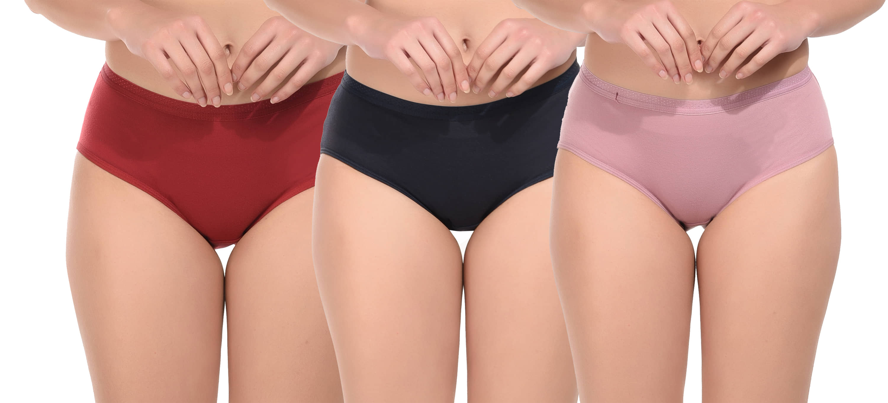 Viral Girl Pack of 3 Cotton Solid Women's Hipster ( Multi Color ) NA