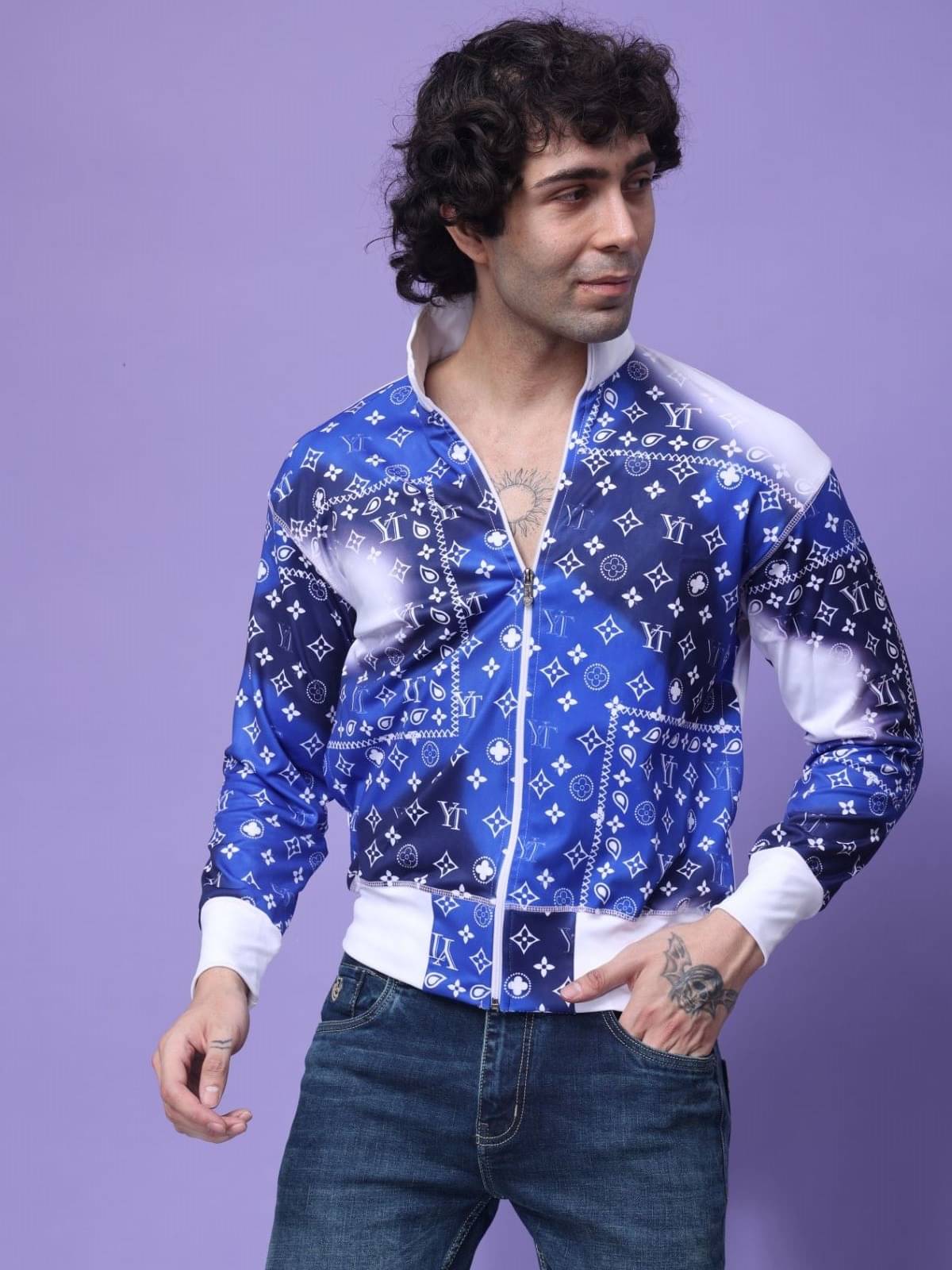 yellow tree Polyester Men's Casual Jacket - Blue ( Pack of 1 )     			yellow tree Polyester Men's Casual Jacket - Blue ( Pack of 1 )