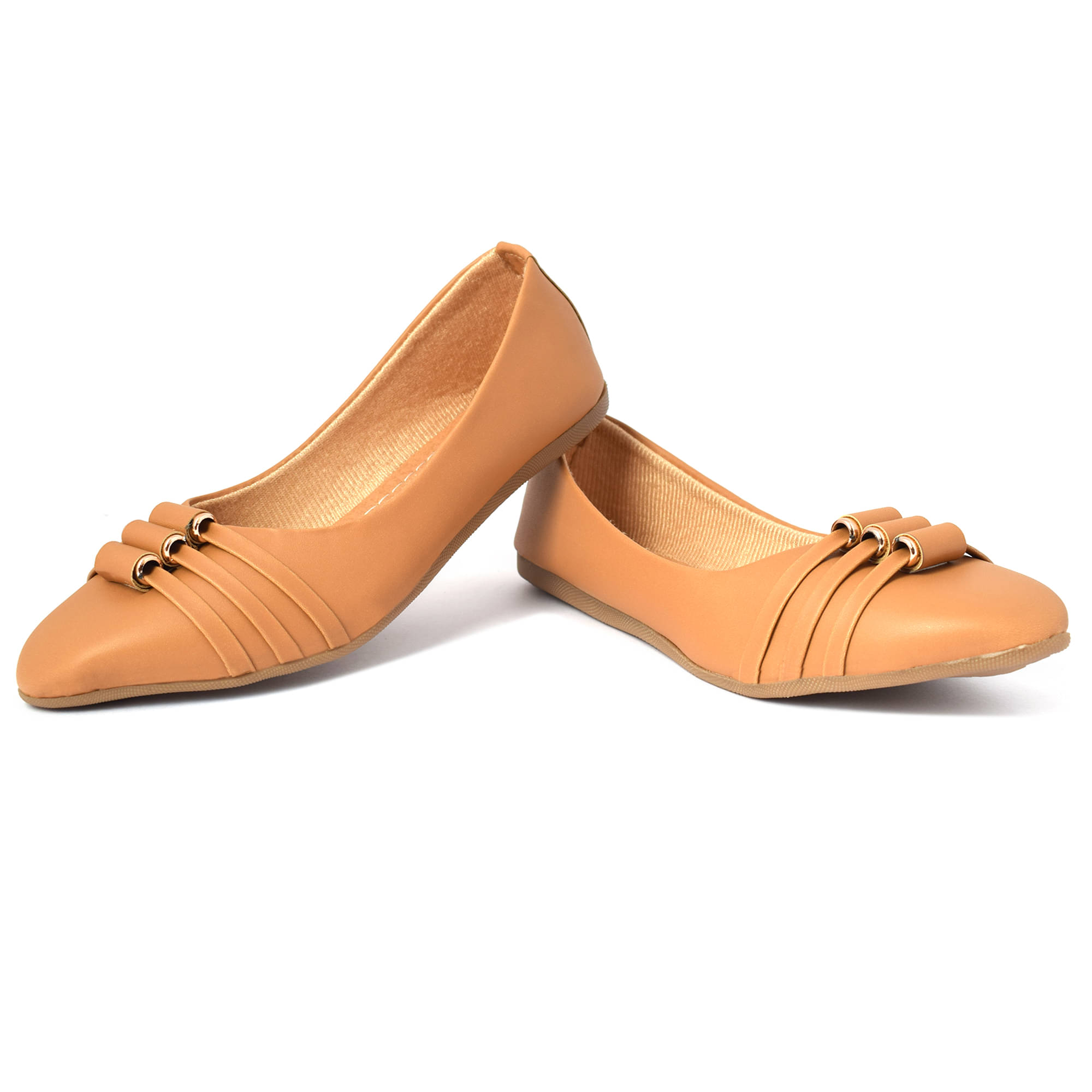     			Aishwary Glams Tan Women's Casual Ballerinas