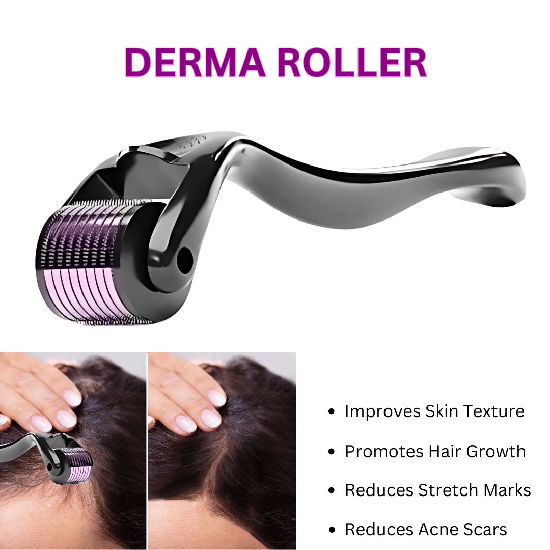 DERMA ROLLER 0.5 MM WITH 540 TITANIUM ALLOY NEEDLES FOR FACE ACNE SCARS, SKIN AGEING DERMA ROLLER 0.5 MM WITH 540 TITANIUM ALLOY NEEDLES FOR FACE ACNE SCARS, SKIN AGEING