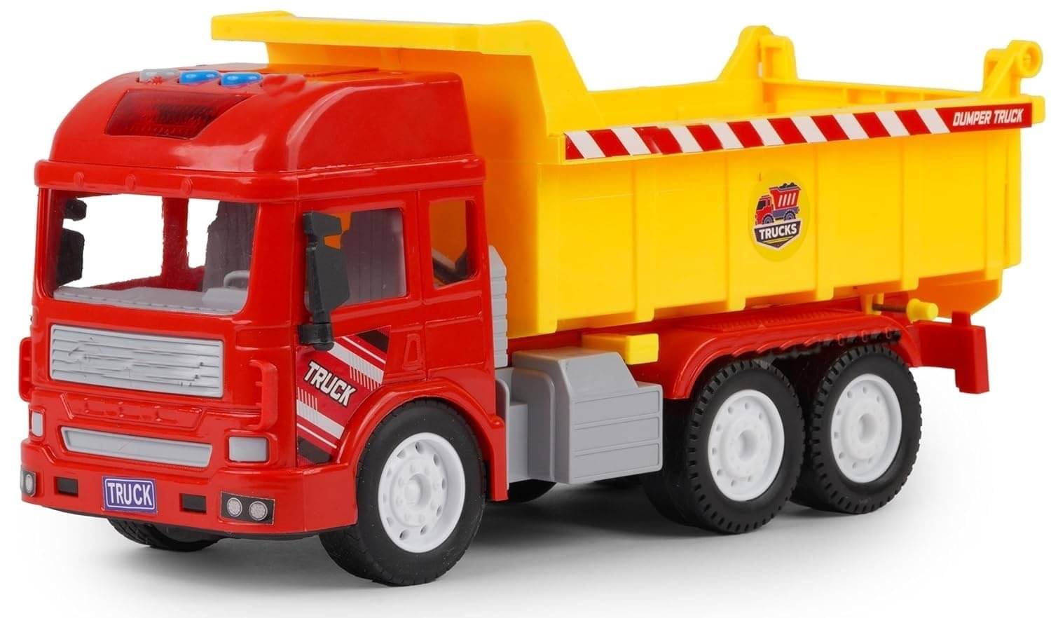     			Dumper Truck Toy, Pull Back Vehicles Dumper Toy for Kids, Friction Power Toy Trucks for 3+ Years Old Boys and Girls, Light & Sound Truck Toy for Kids