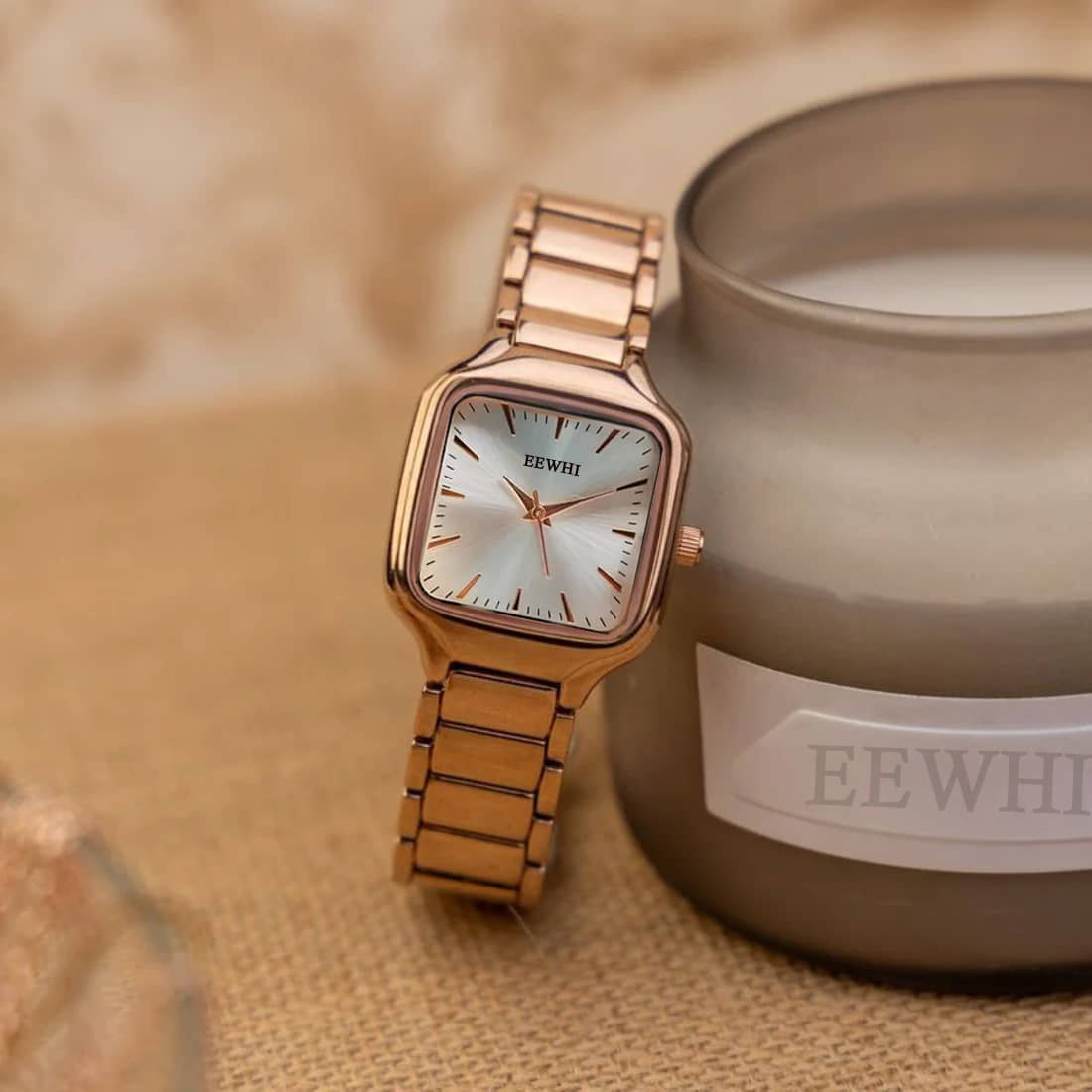 EEWHI Rose Gold Metal Analog Womens Watch