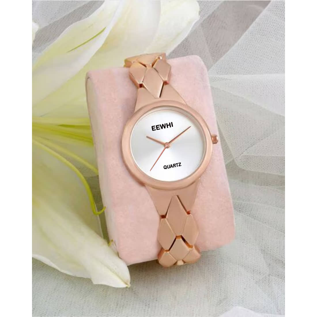 EEWHI Rose Gold Metal Analog Womens Watch