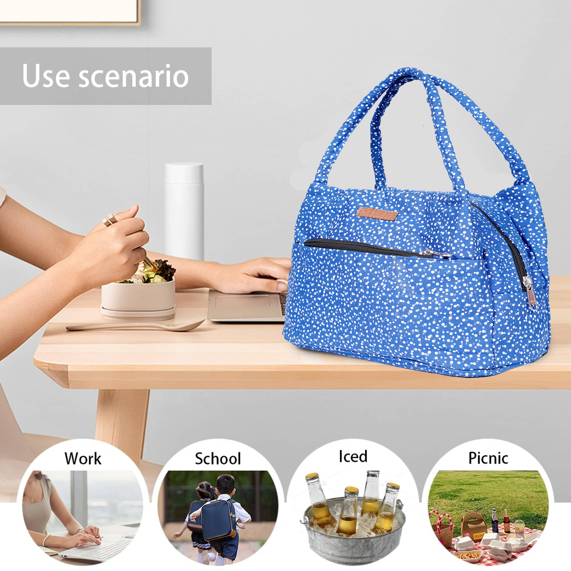     			ENSAC Handheld Bag Cotton Set of 1 ( Green )