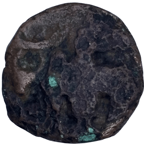     			EXTREMELY RARE AND ANCIENT HALF UNT KUSHAN TETRADRACHAM COIN IN AMAZING CONDITION