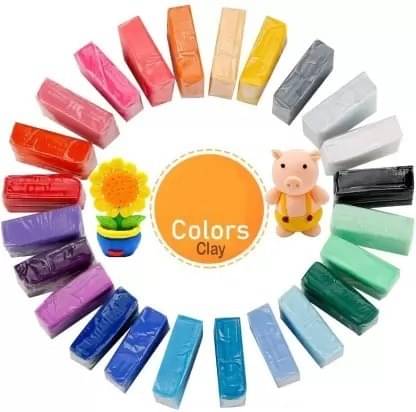     			Eclet (Pack of 12) Air Dry Clay, Colorful Children Soft Clay, Creative Art Crafts, Gifts for Kids-Multi Color. Non-Toxic Modeling Magic Fluffy Foam Bouncing Clay Putty Kit for Kids with Tools.104