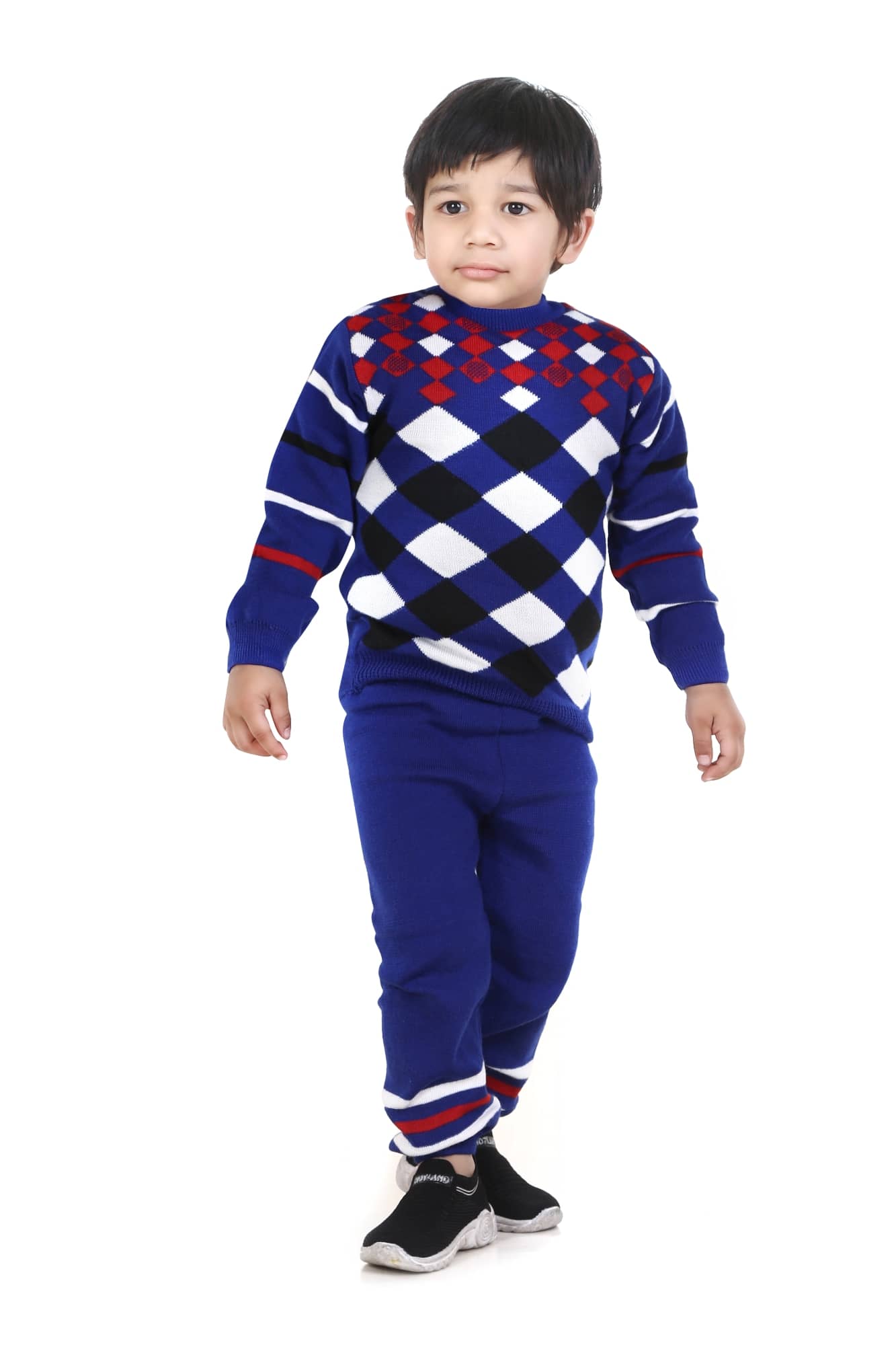 GTwo Pack of 1 Boys Woollen Blend Pullover Sweater ( Blue )