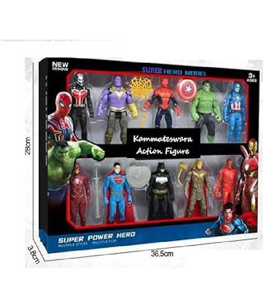 Kidsaholic Action Figure toys of 10 figures toy for kids (Free subscription of kids Educational worksheets)