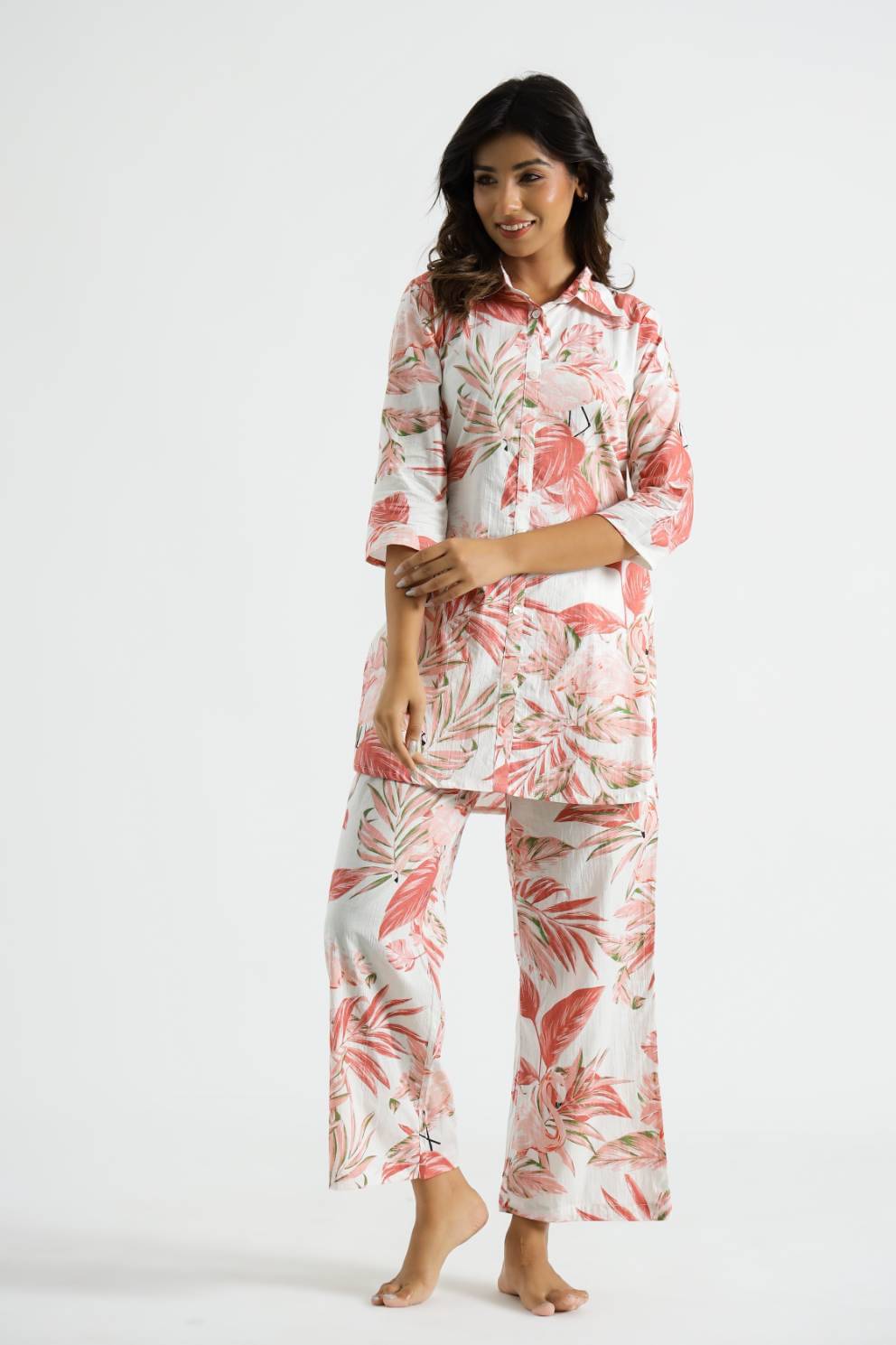     			Label Flavia Women Printed Top With Trousers Co-Ord Set ( Multi Color )