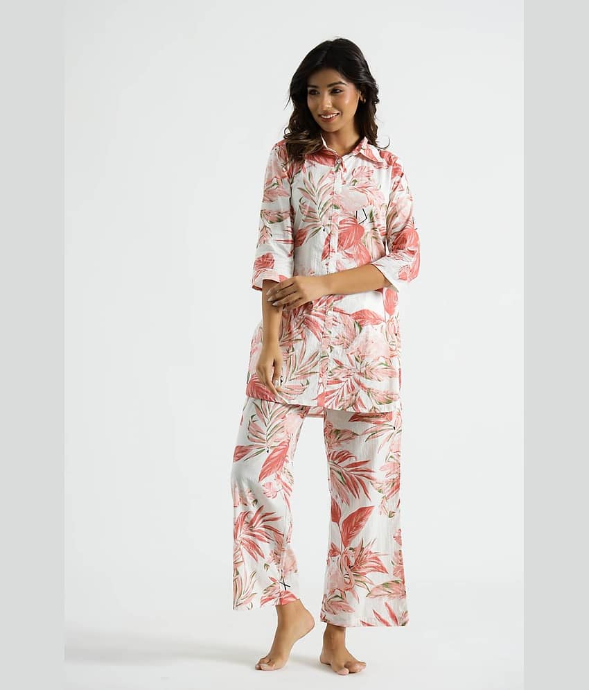 Label Flavia Women Printed Top With Trousers Co-Ord Set ( Multi Color )