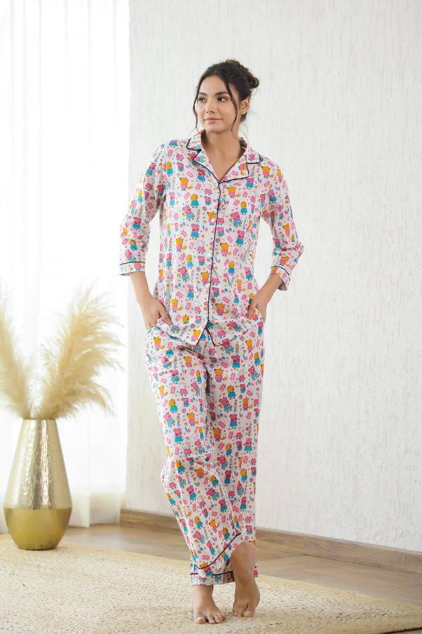     			Label Flavia Women Printed Top With Trousers Co-Ord Set ( Multi Color )
