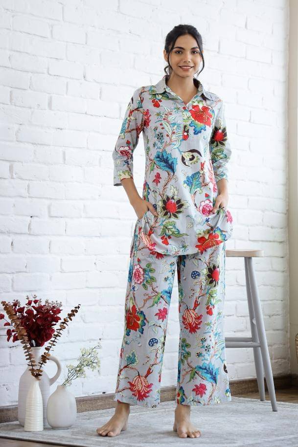     			Label Flavia Women Top Trouser Co-Ord Set ( Pack of 1 , Multi Color )