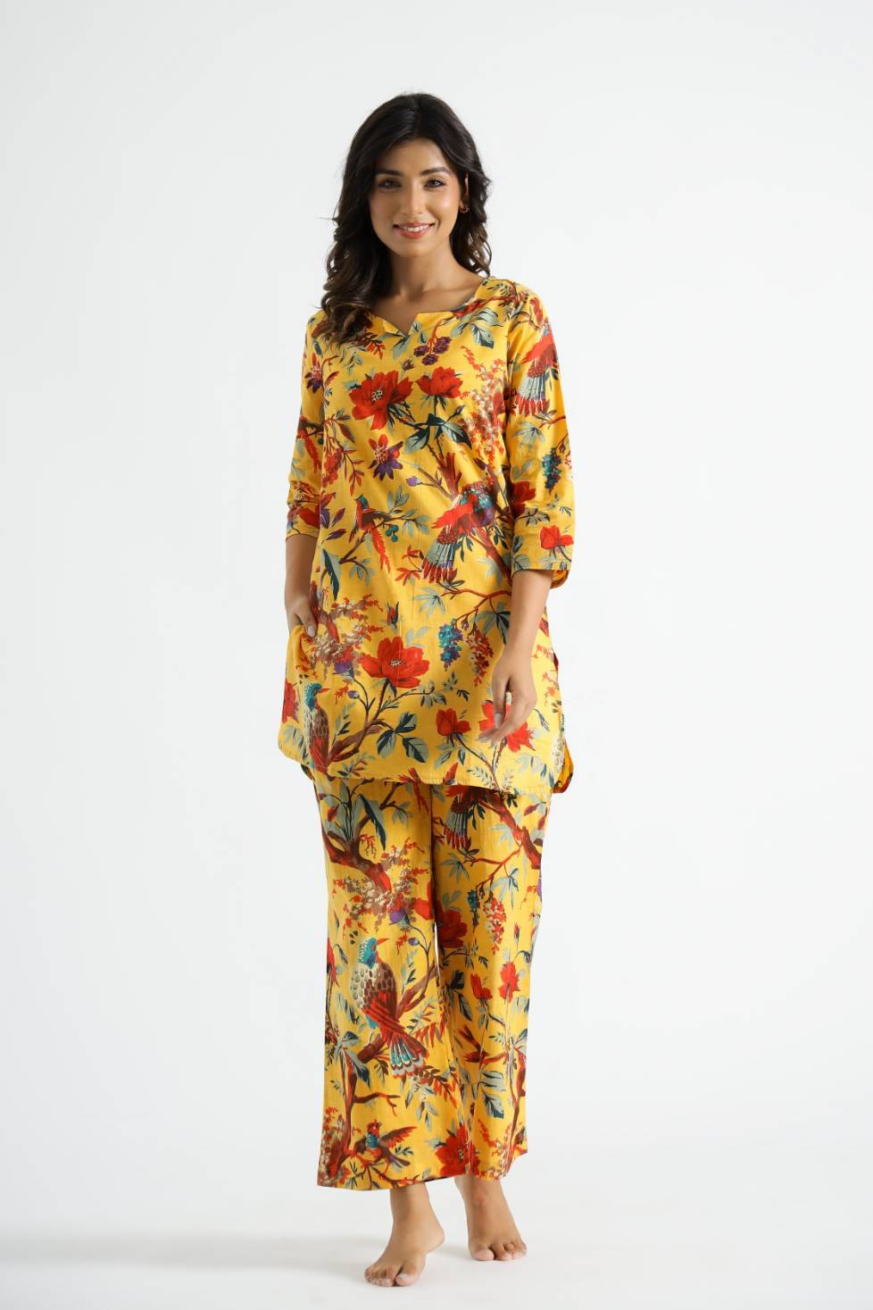     			Label Flavia Women Printed Top Trouser Co-Ord Set ( Multi Color )