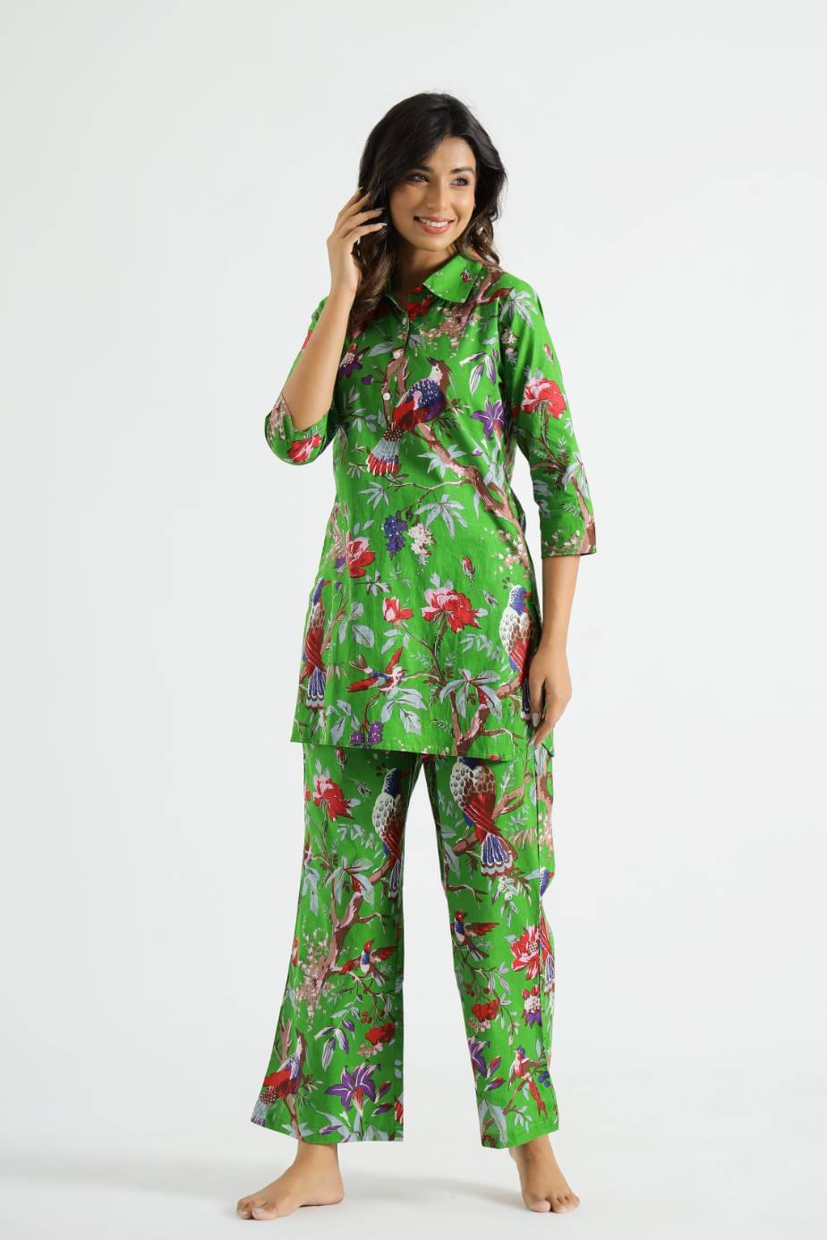     			Label Flavia Women Printed Top With Trousers Co-Ord Set ( Multi Color )