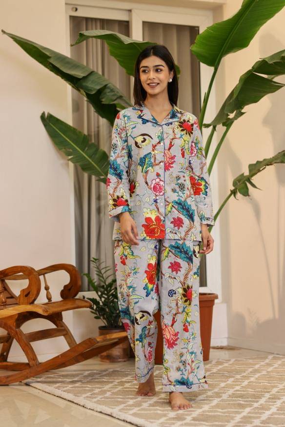     			Label Flavia Women Printed Shirt With Trousers Co-Ord Set ( Multicolor )