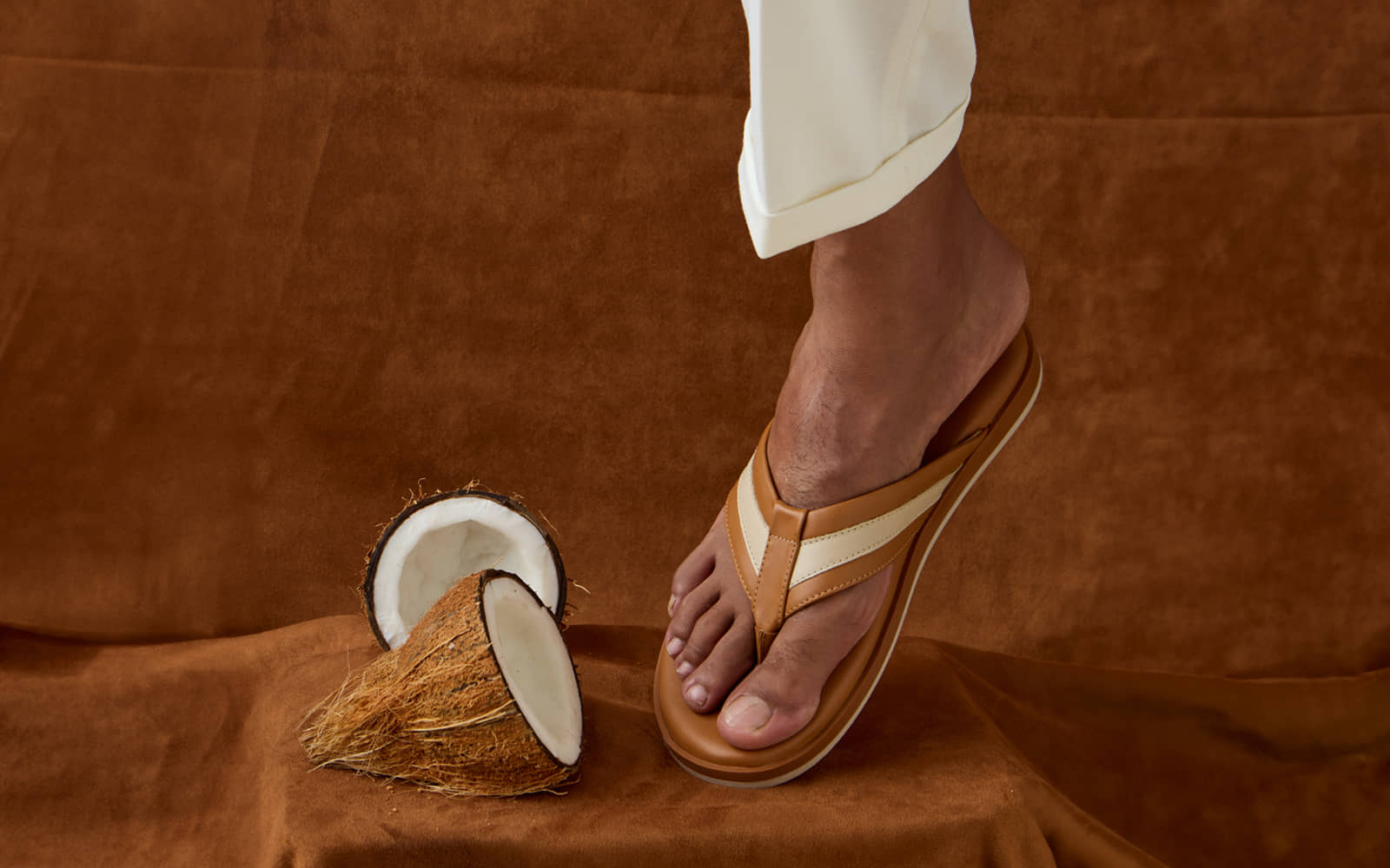 Neemans Indo-Western Flips Grey Men's Thong Flip Flop
