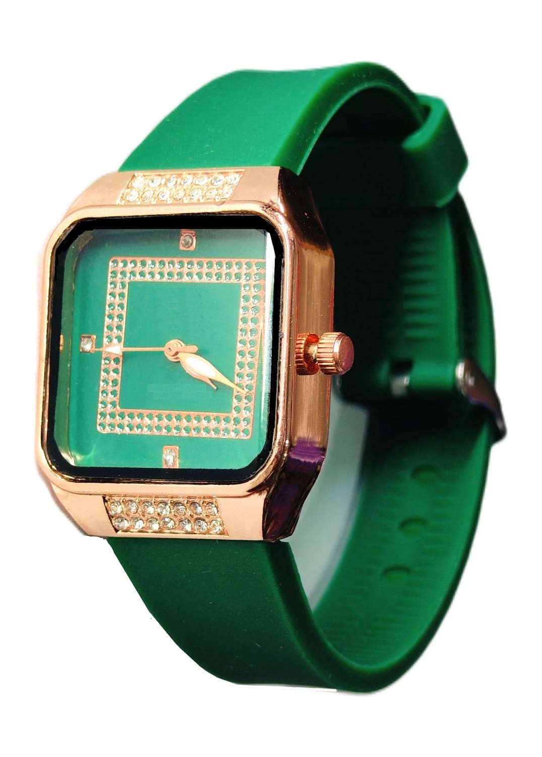     			Renaissance Traders Green PU Analog Womens Watch