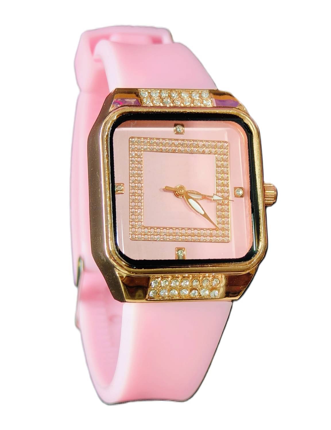     			Renaissance Traders Pink PU Analog Womens Watch