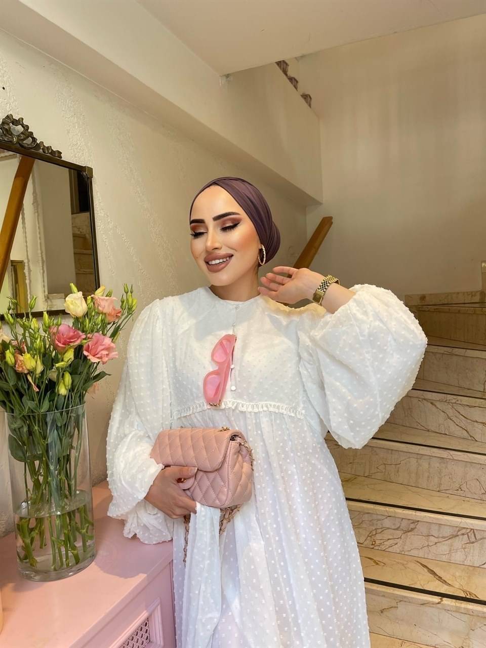 SARINKU White Georgette Stitched Burqas without Hijab - Single SARINKU White Georgette Stitched Burqas without Hijab - Single