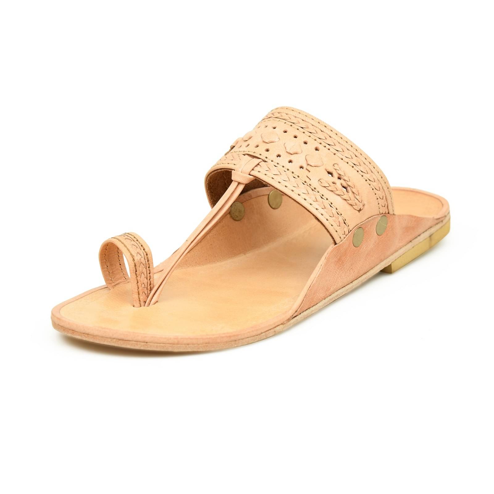     			STEPFOX Beige Men's Kolhapuris