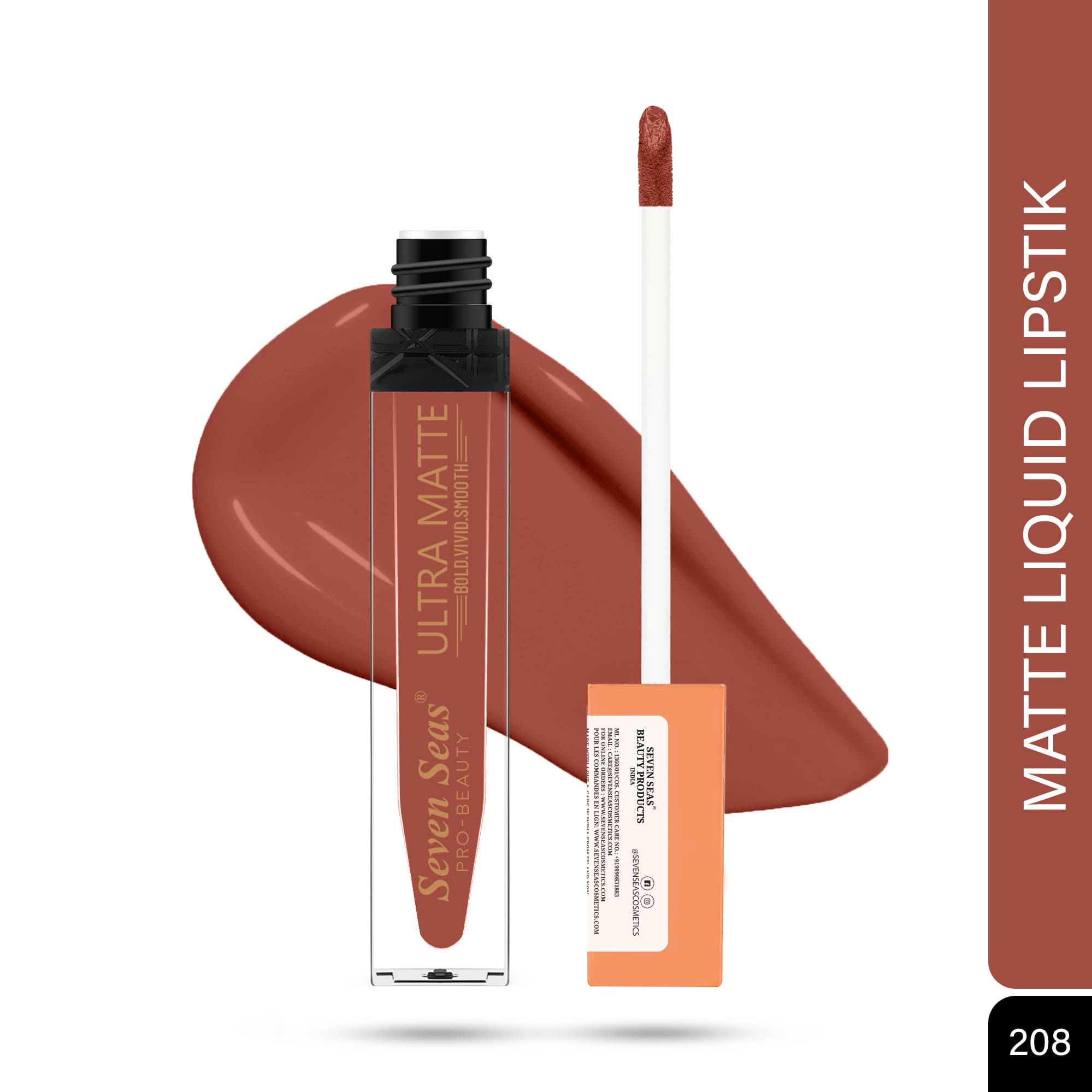 Seven Seas Ultra Matte BOLD,VIVID,SMOOTH The Luxurious Smooth Lipcolor Liquid Lipstick(Monza-1) Seven Seas Ultra Matte BOLD,VIVID,SMOOTH The Luxurious Smooth Lipcolor Liquid Lipstick(Monza-1)