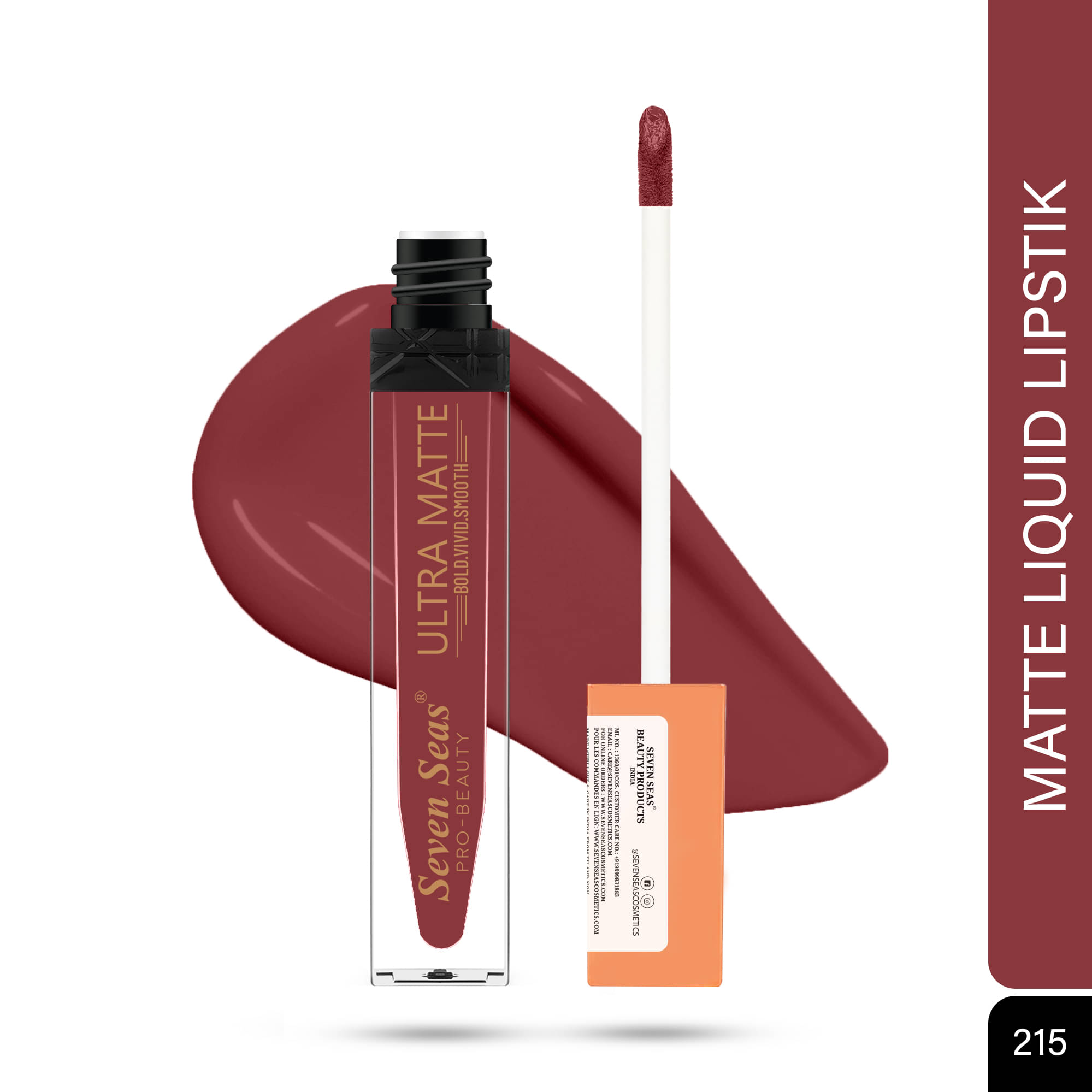 Seven Seas Ultra Matte BOLD,VIVID,SMOOTH The Luxurious Smooth Liquid Lipstick(Medium Carmine) Seven Seas Ultra Matte BOLD,VIVID,SMOOTH The Luxurious Smooth Liquid Lipstick(Medium Carmine)
