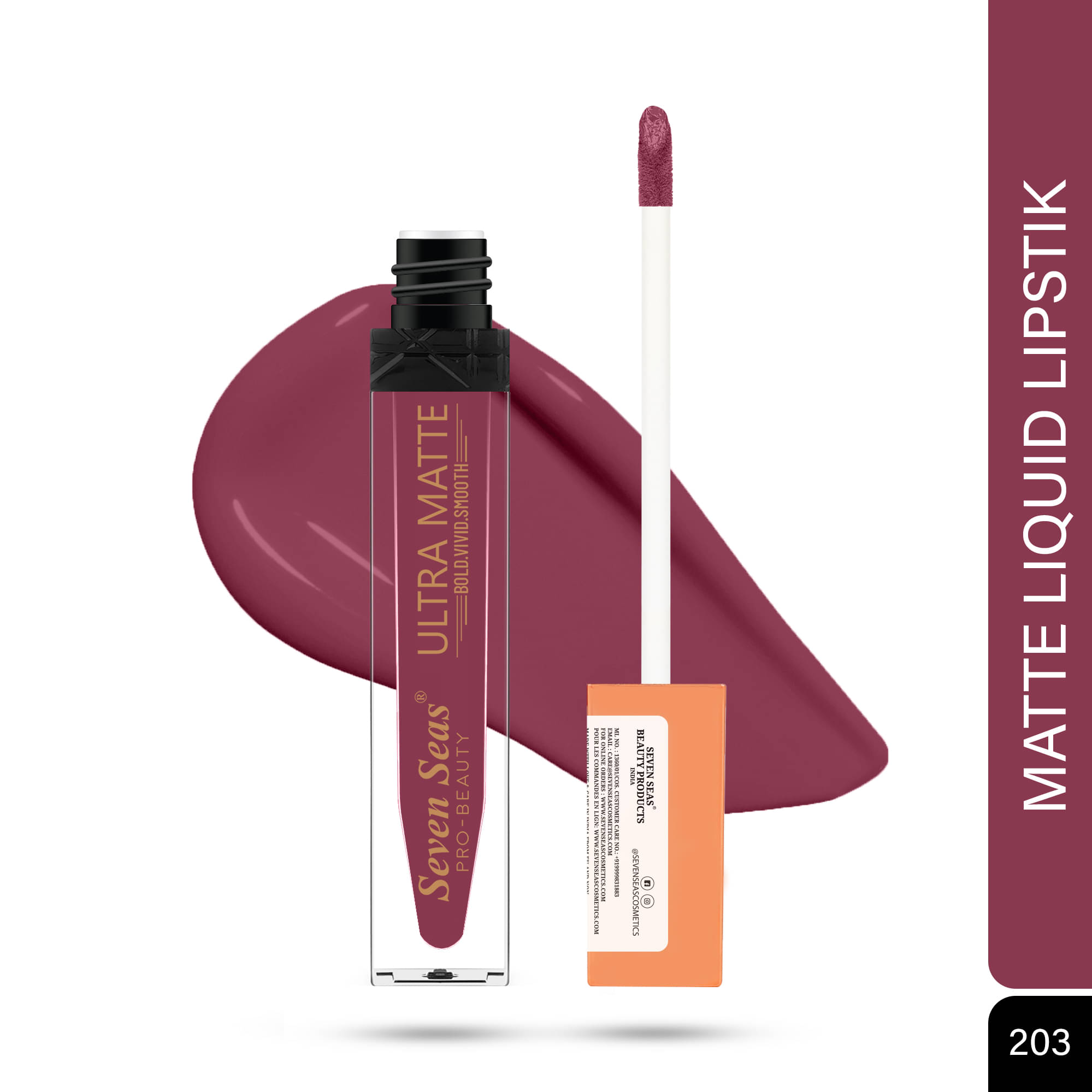 Seven Seas Ultra Matte BOLD,VIVID,SMOOTH The Luxurious Smooth Lipcolor Liquid Lipstick(Rose 2) Seven Seas Ultra Matte BOLD,VIVID,SMOOTH The Luxurious Smooth Lipcolor Liquid Lipstick(Rose 2)