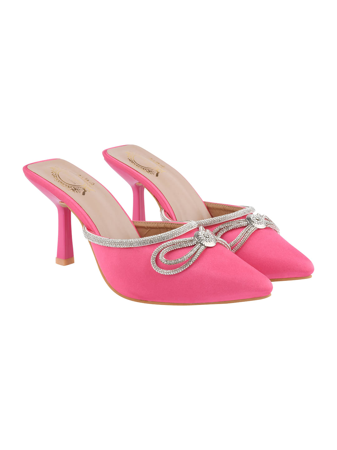     			Shoetopia Pink Women's Mules Heels