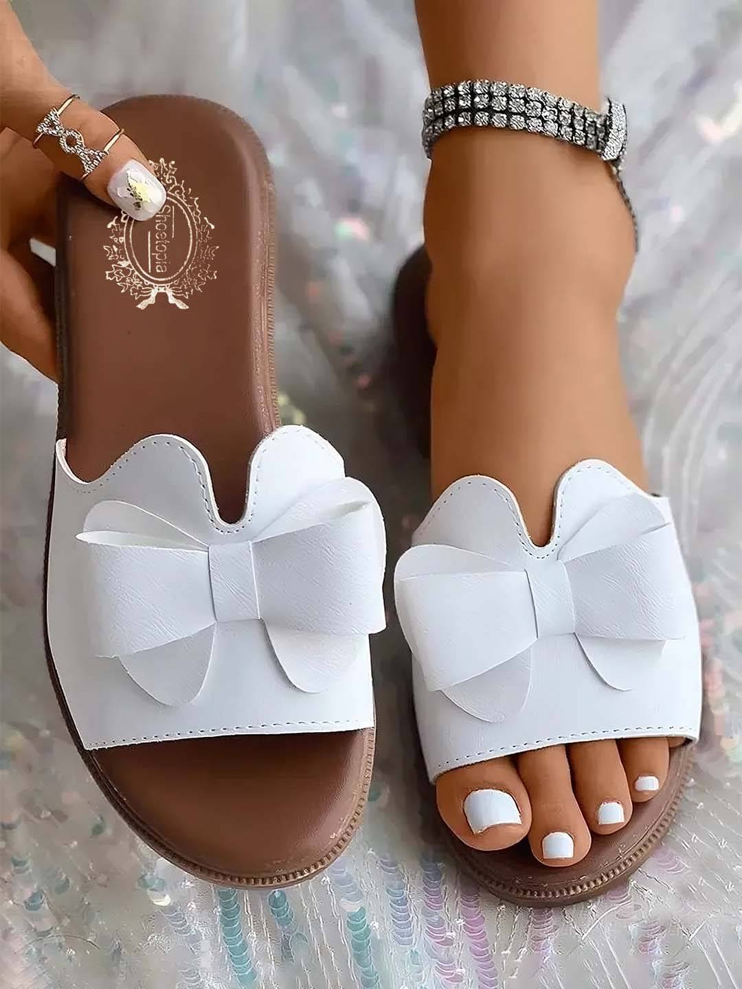     			Shoetopia White Women's Flats