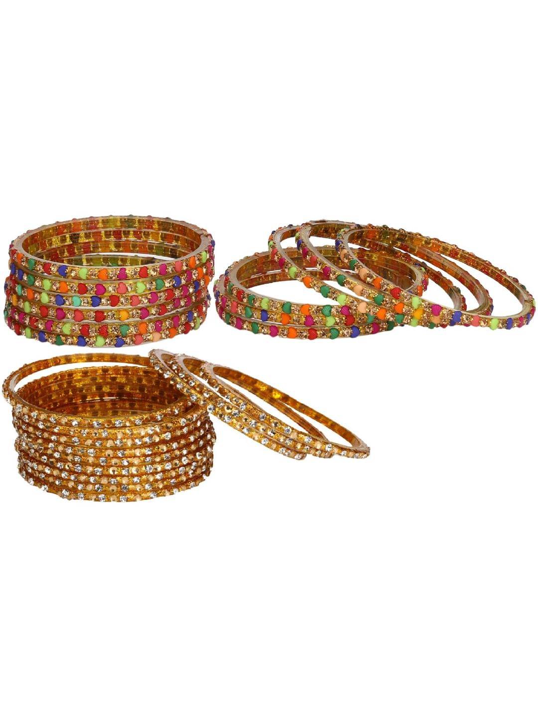 Somil Multicolor Bangle ( Pack of 24 ) Somil Multicolor Bangle ( Pack of 24 )