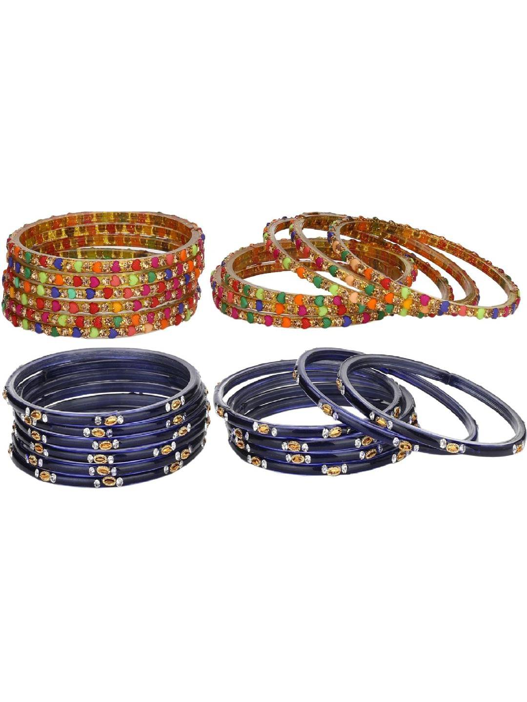 Somil Multicolor Bangle ( Pack of 24 ) Somil Multicolor Bangle ( Pack of 24 )
