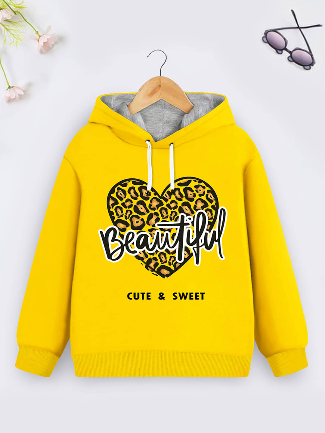     			Trampoline Girls Cotton Blend Sweatshirt ( Yellow )