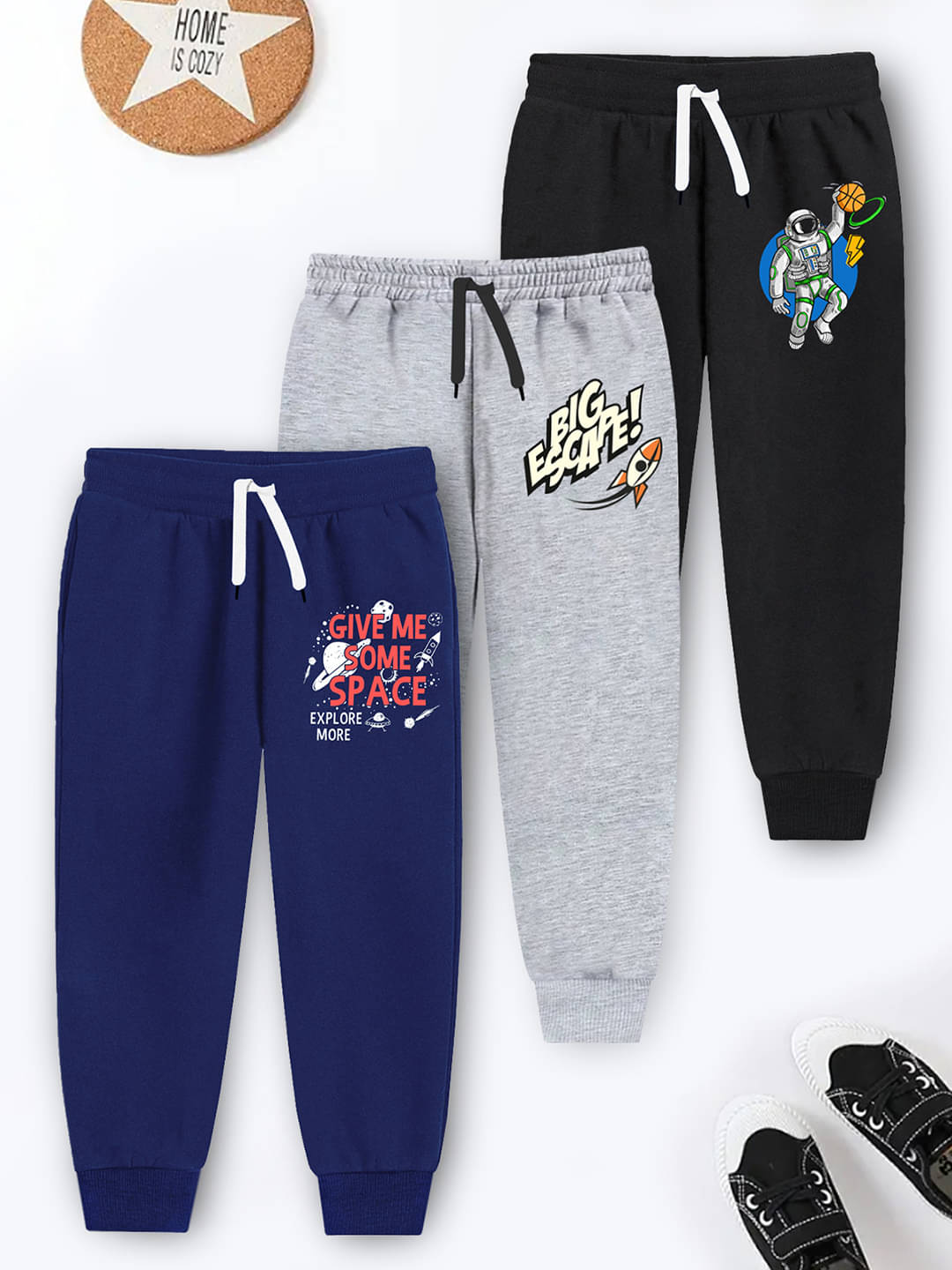 Trampoline Pack of 3 Boys Cotton Blend Trackpant ( Multicolor 2 )     			Trampoline Pack of 3 Boys Cotton Blend Trackpant ( Multicolor 2 )