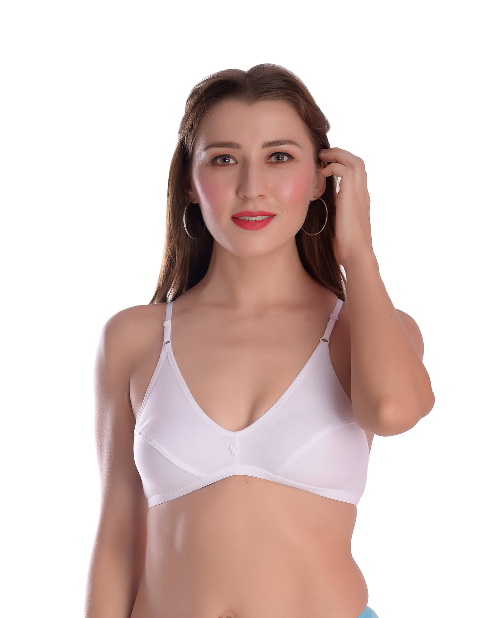 Viral Girl Cotton Non Padded Women's T-Shirt Bra ( White ) MV-NANCY-WHITE