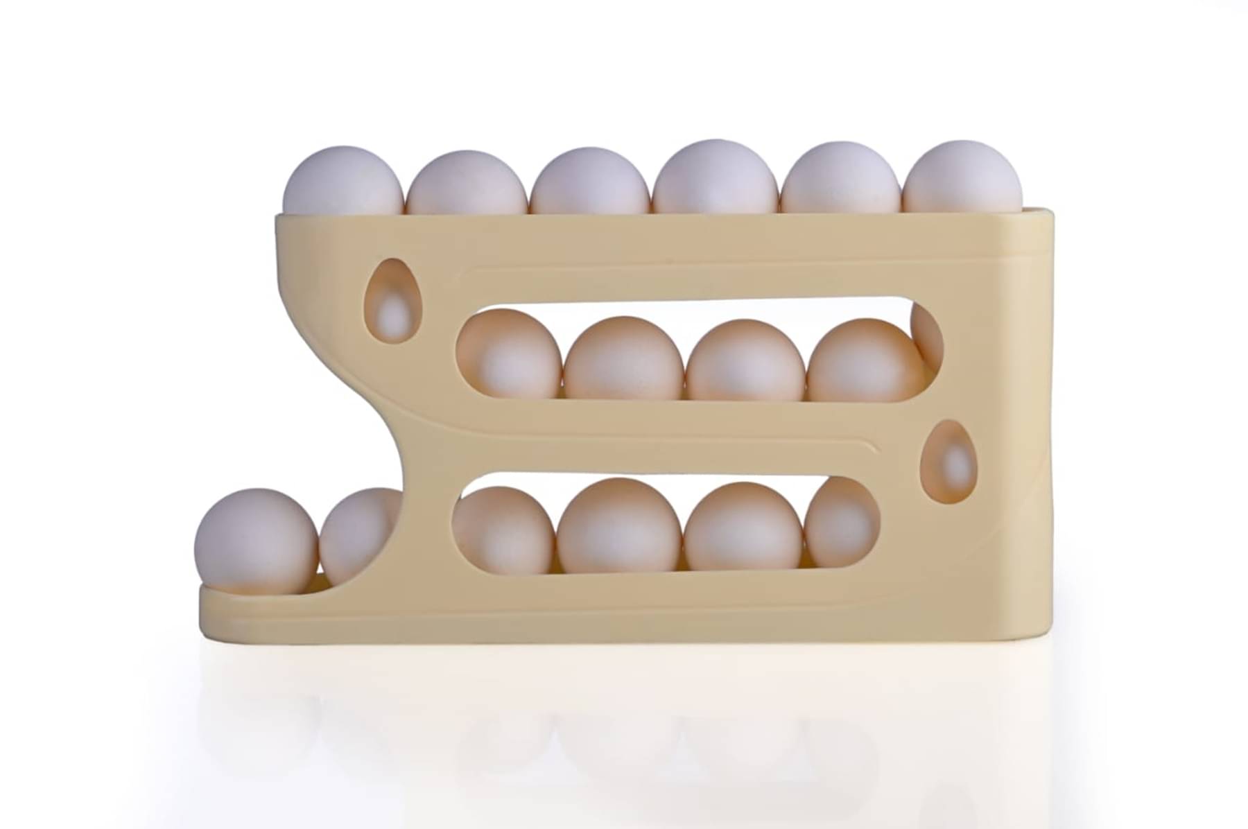analog kichenware 2 Tier Rolling Lemon Plastic White Egg Container ( Set of 1 ) analog kichenware 2 Tier Rolling Lemon Plastic White Egg Container ( Set of 1 )